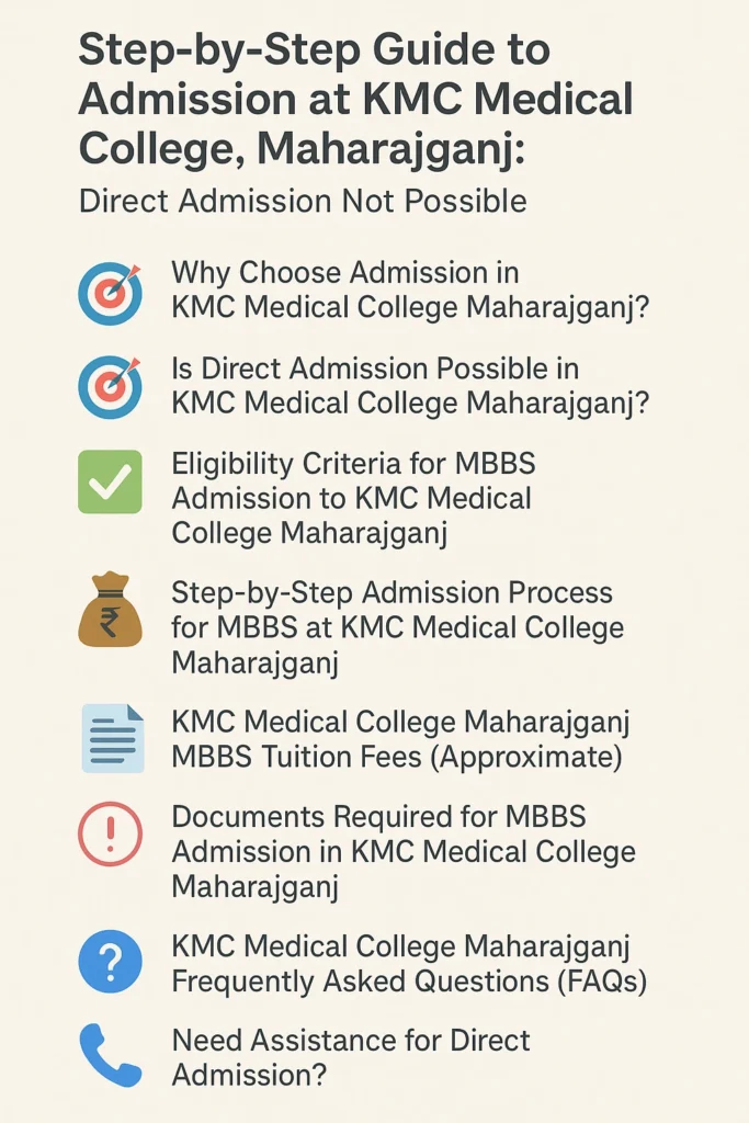 Direct Admission at KMC Medical College Maharajganj