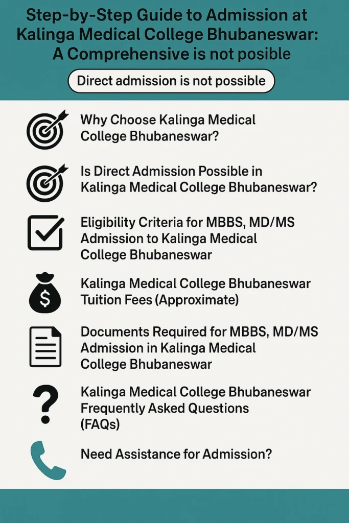 Direct Admission at Kalinga Medical College Bhubaneswar