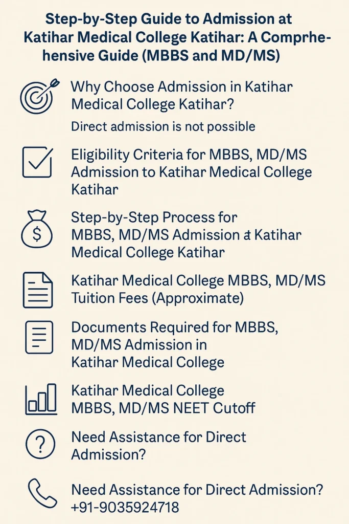 Direct Admission at Katihar Medical College