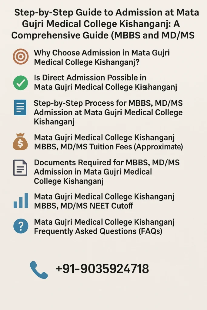Direct Admission at Mata Gujri Medical College Kishanganj
