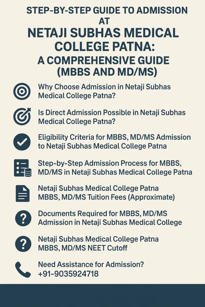 Direct Admission at Netaji Subhas Medical College Patna