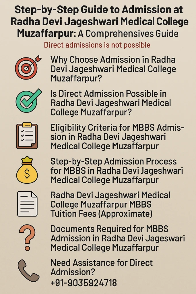 Direct Admission at Radha Devi Jageshwari Medical College Muzaffarpur