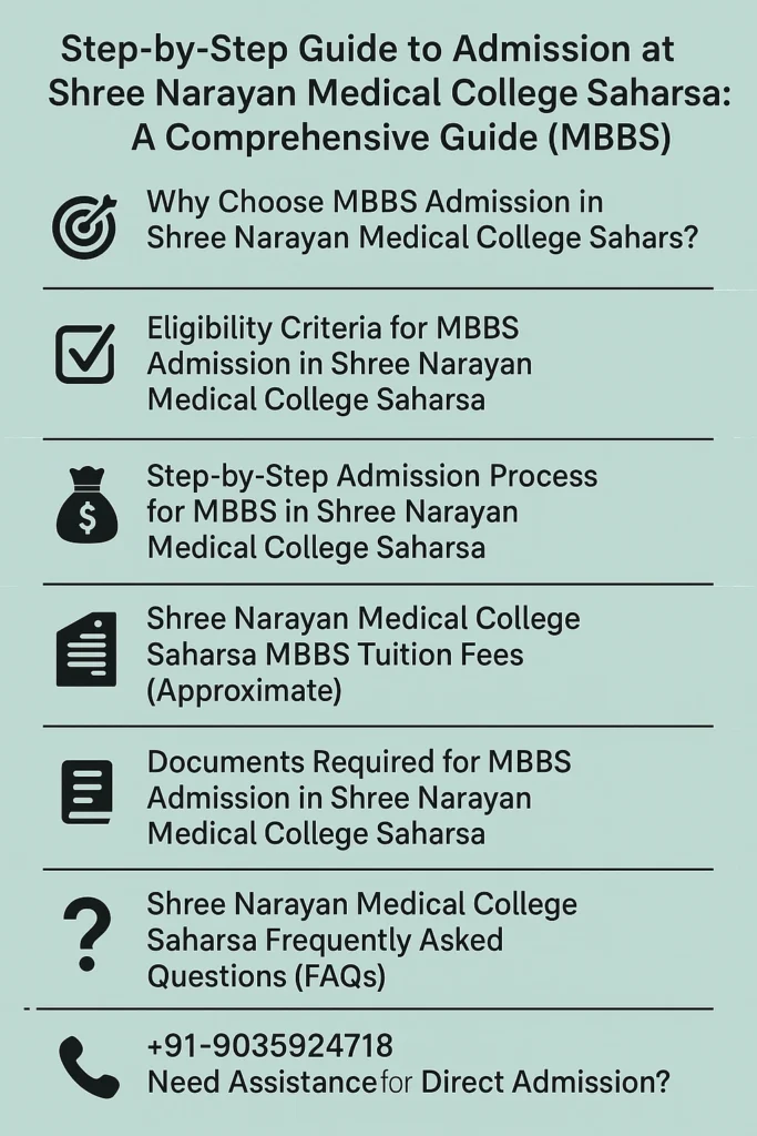 Direct Admission at Shree Narayan Medical College Saharsa
