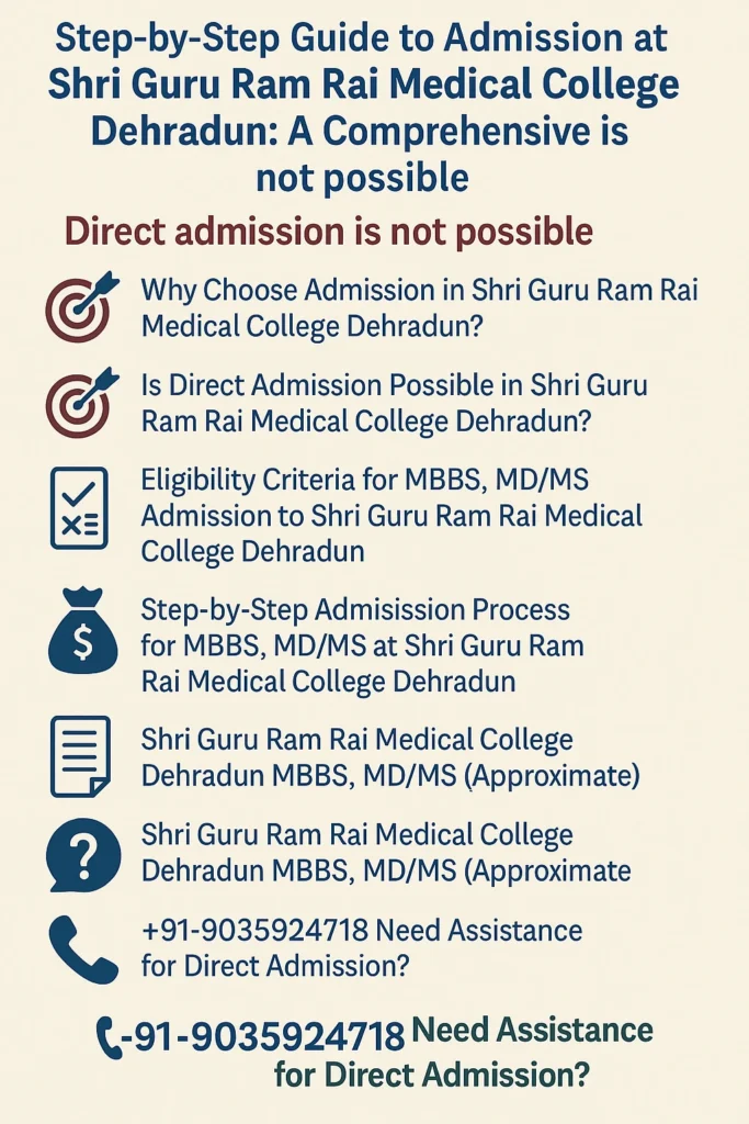 Direct Admission at Shri Guru Ram Rai Medical College Dehradun
