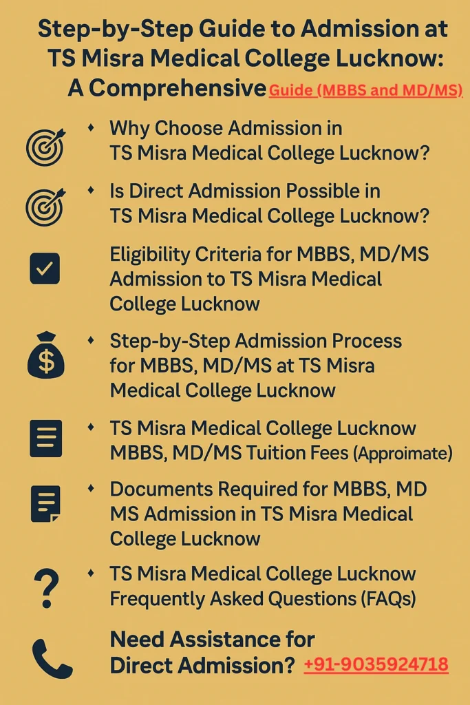 Direct Admission at TS Misra Medical College Lucknow