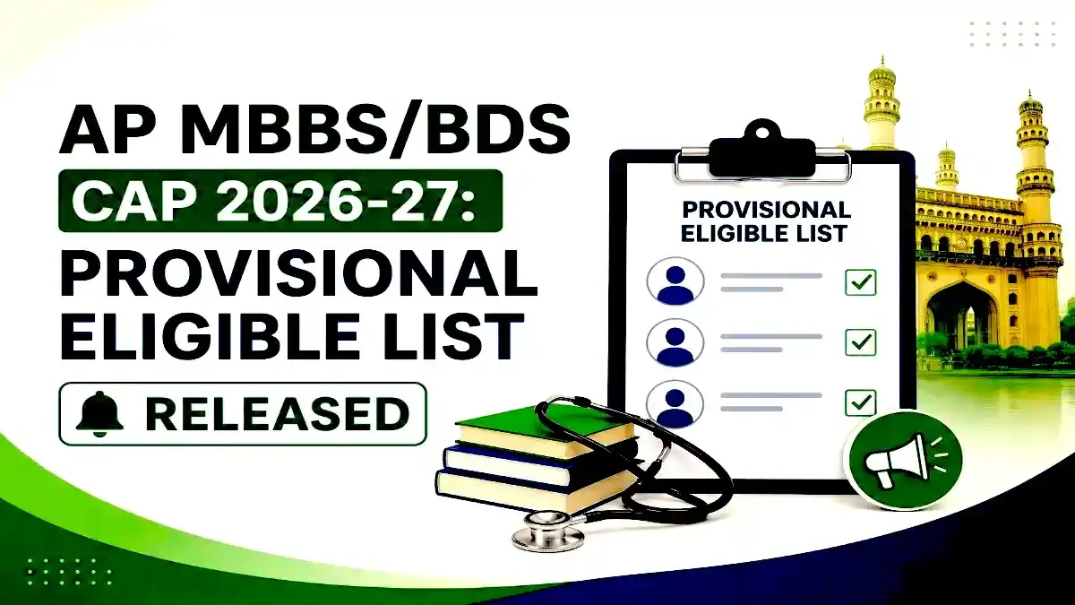 AP MBBS BDS CAP 2026–27 Provisional Eligible List Released