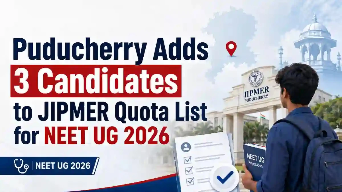 JIPMER Puducherry Domicile Quota NEET UG 2026