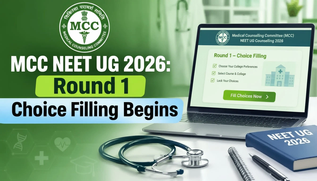 MCC NEET UG 2026 Round 1 Choice Filling Begins
