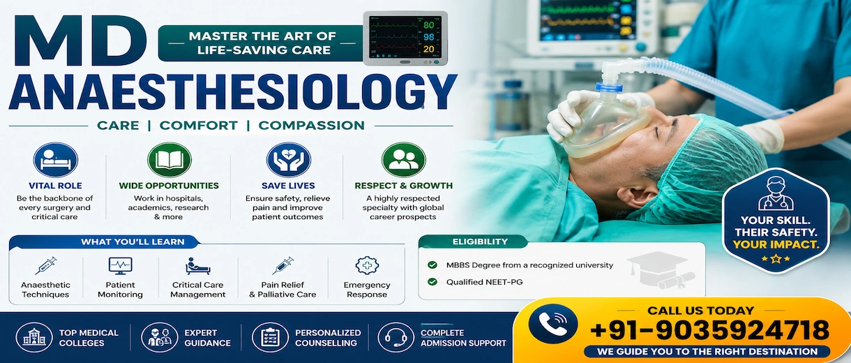 MD Anaesthesiology Admission Guide