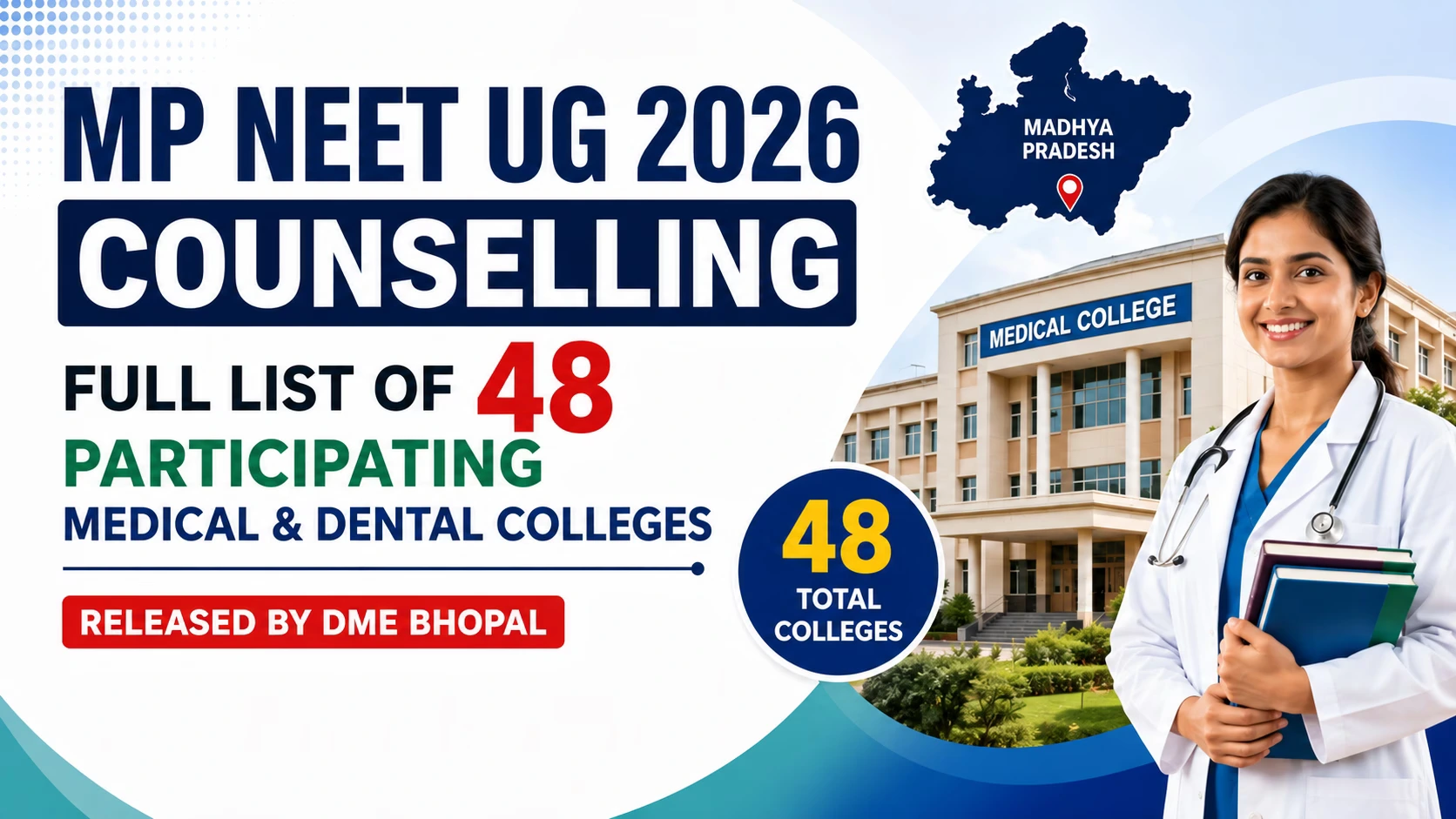 MP NEET UG 2026 Counselling Full List of 48 Participating Medical & Dental Colleges