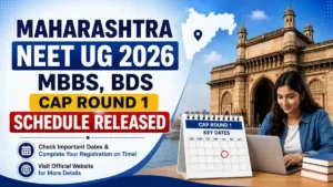 Maharashtra NEET UG 2026 MBBS BDS CAP Round 1 Schedule Released