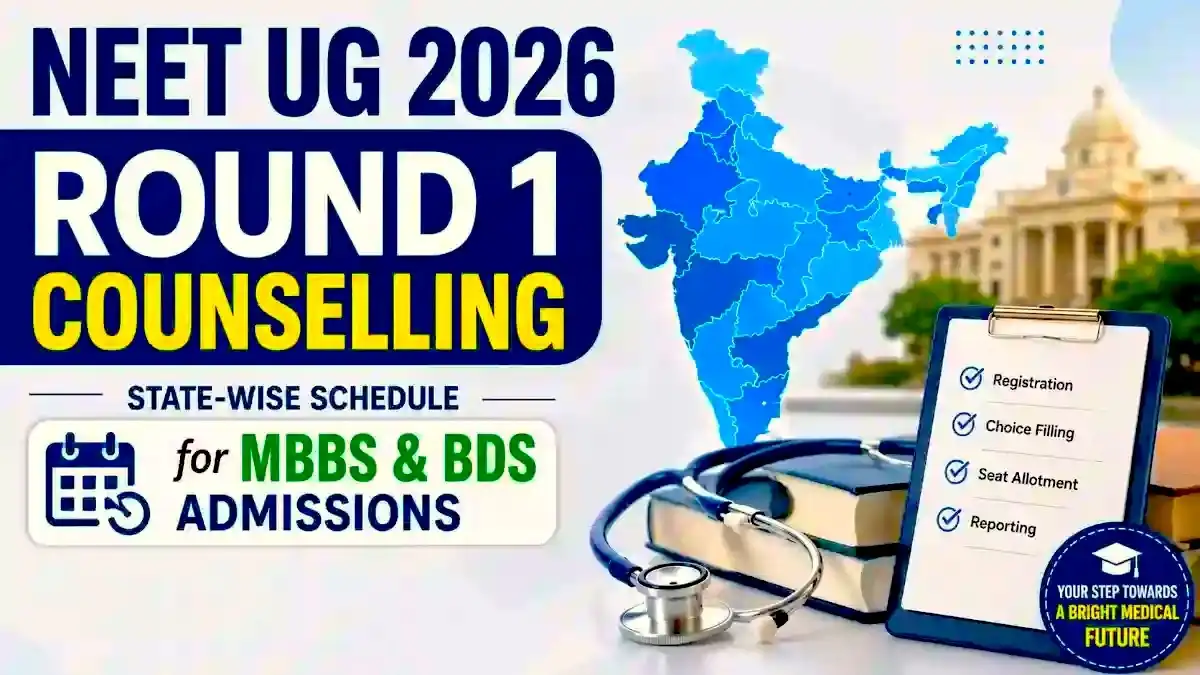 NEET UG 2026 Round 1 Counselling State Wise Schedule