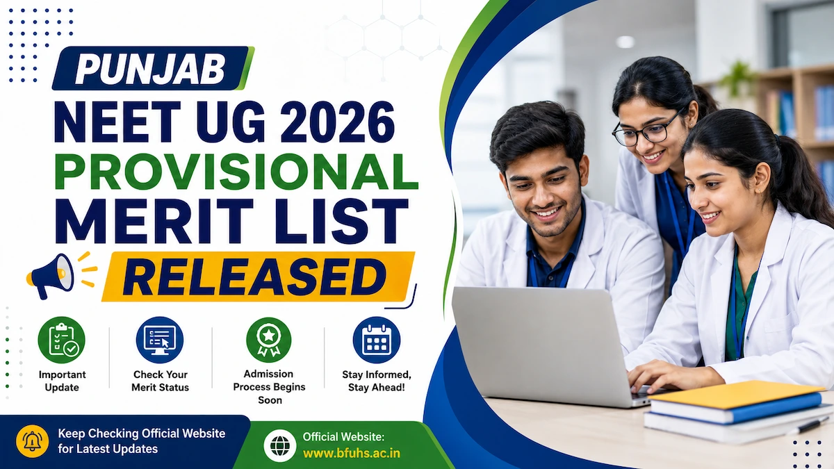Punjab NEET UG 2026 Provisional Merit List Released