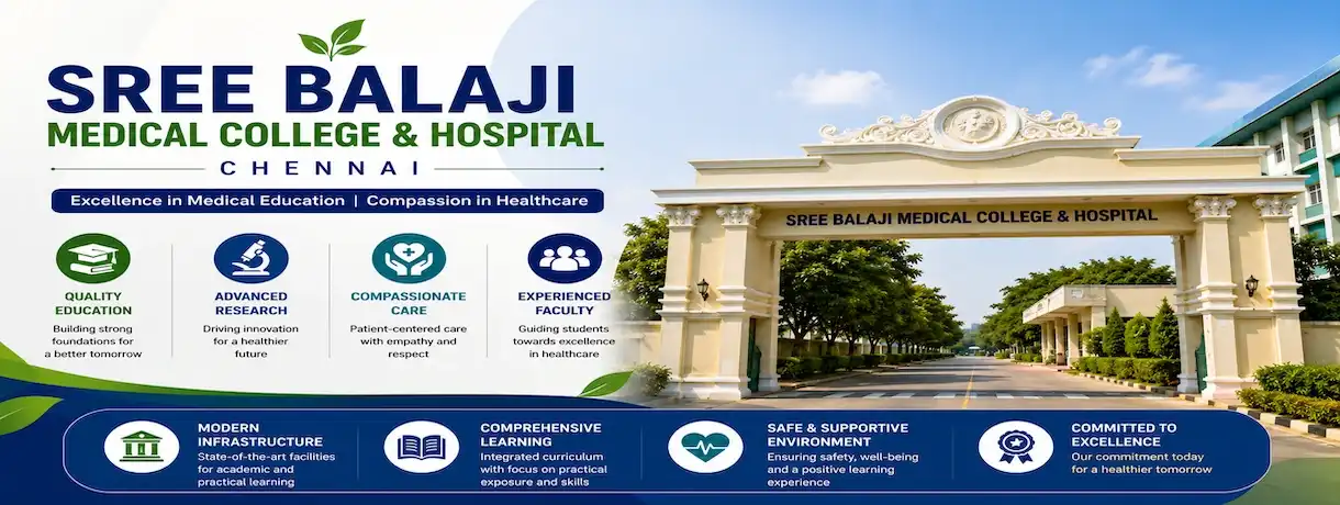 Sree Balaji Medical College and Hospital Chennai front banner