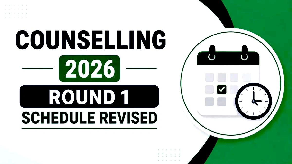Tripura UG Medical Counselling 2026 Round 1 Schedule Revised