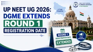 UP NEET UG 2026 DGME Extends Round 1 Registration Date