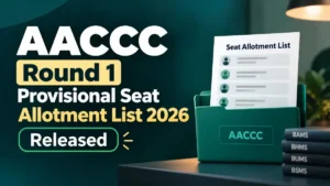 AACCC Round 1 Provisional Seat Allotment List 2026 Released