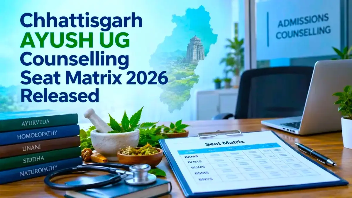 Chhattisgarh AYUSH UG Counselling Seat Matrix 2026-27 Released