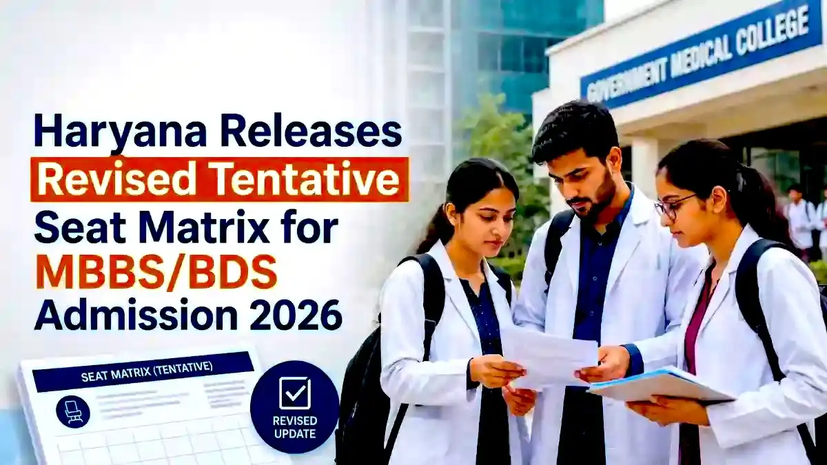 Haryana Releases Revised Tentative Seat Matrix for MBBS BDS Admission 2026