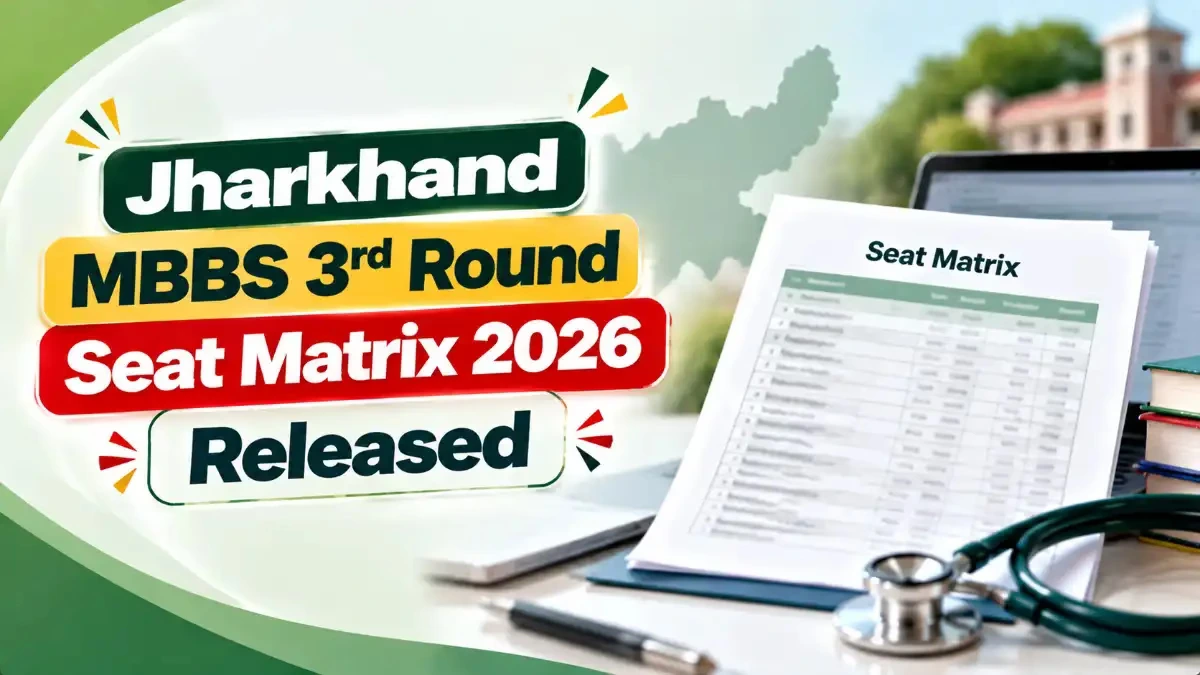 Jharkhand MBBS 3rd Round Seat Matrix 2026 Released