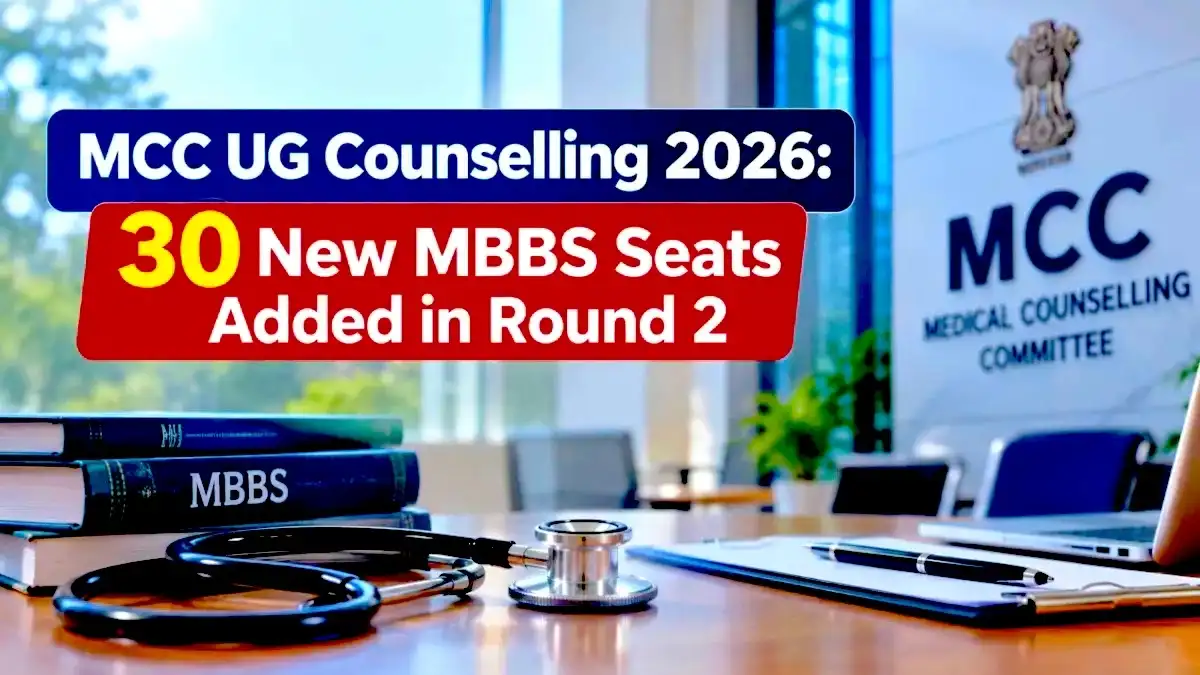 MCC UG Counselling 2026 30 New MBBS Seats Added in Round 2
