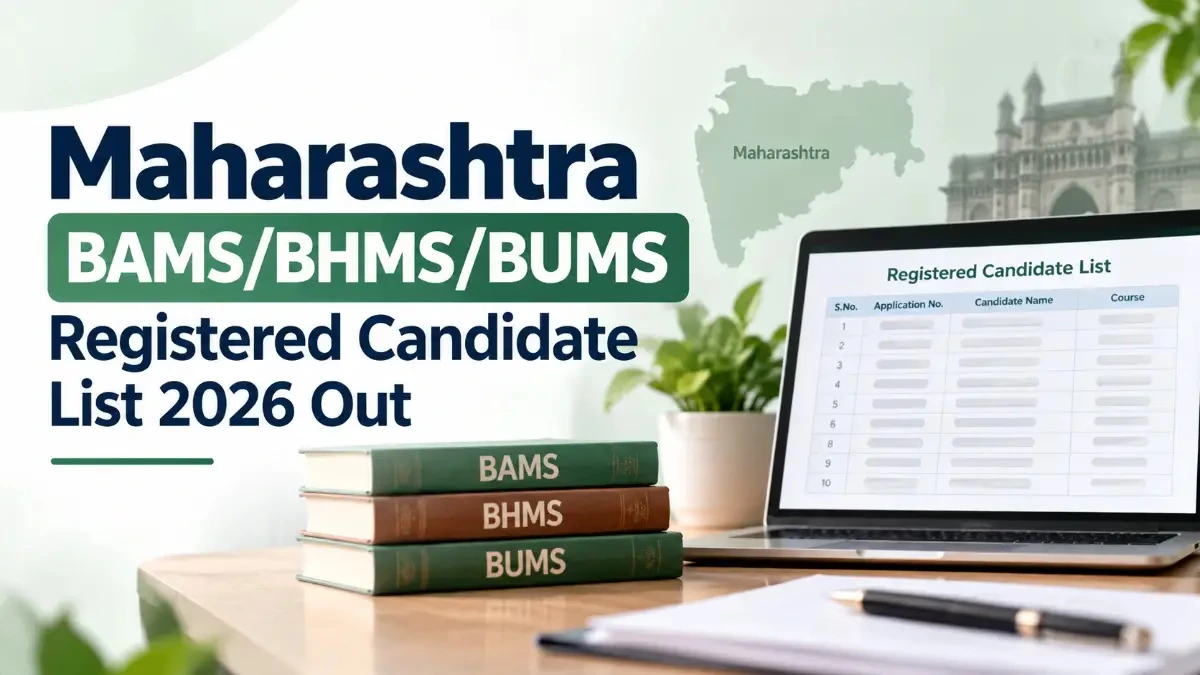 Maharashtra BAMS_BHMS_BUMS Registered Candidate List 2026 Out