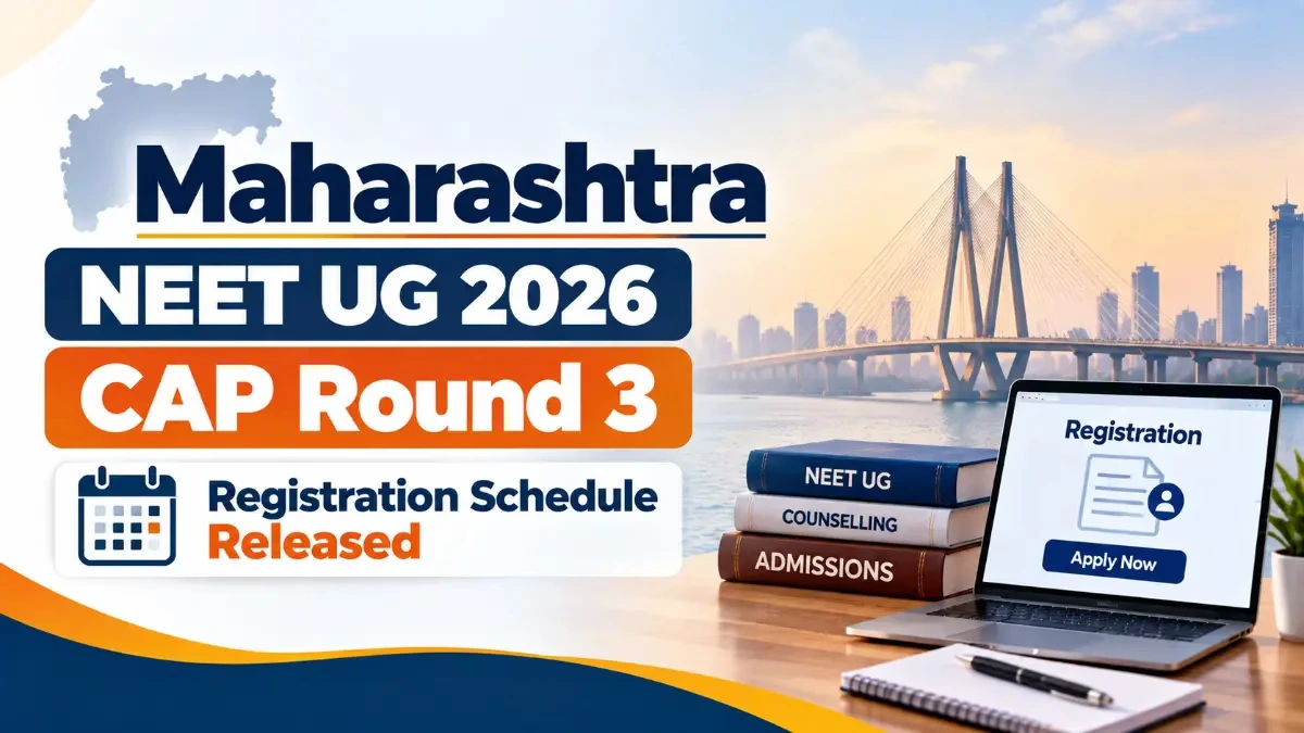 Maharashtra NEET UG 2026 CAP Round 3 Registration Schedule Released