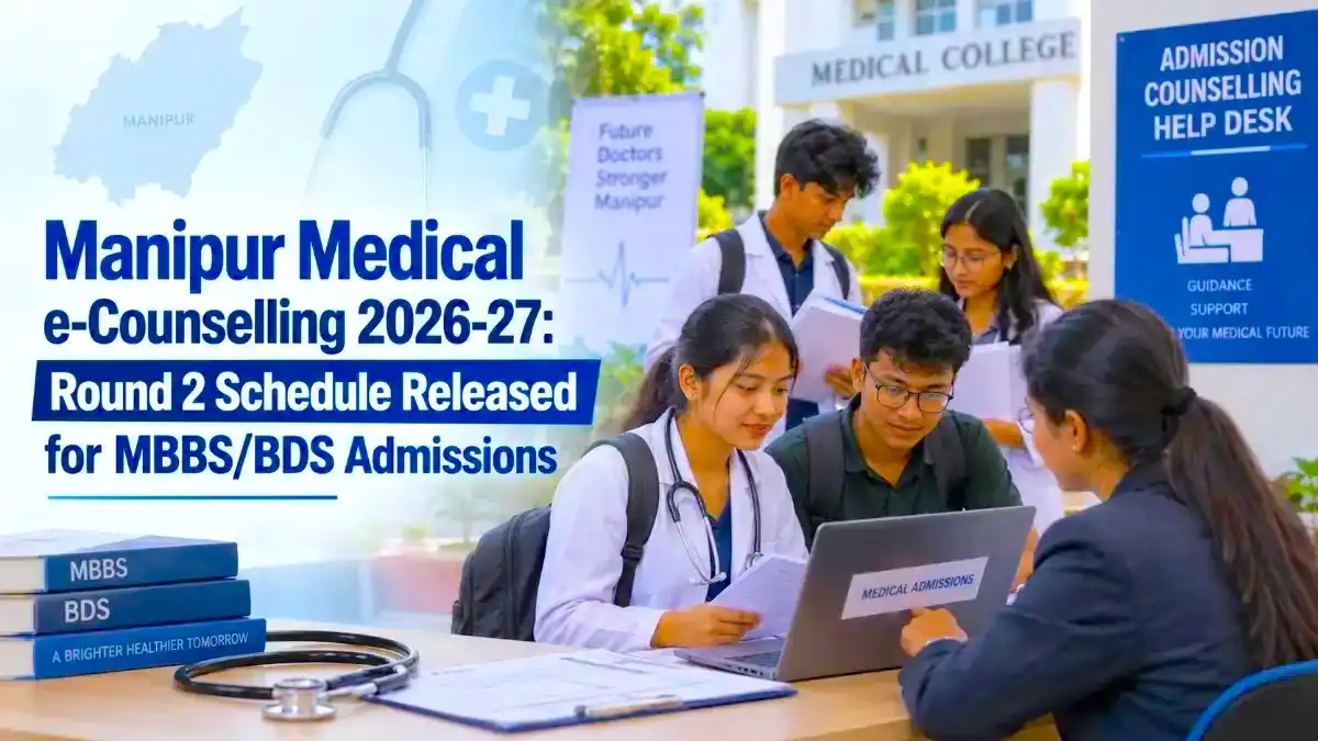 Manipur Medical e-Counselling 2026 27 Round 2 Schedule Released