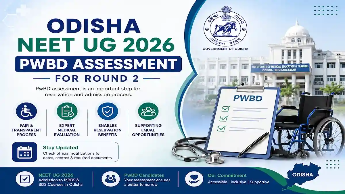 Odisha NEET UG 2026 PWBD Assessment for Round 2