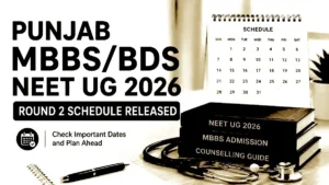 Punjab MBBS_BDS NEET UG 2026 Round 2 Draft Schedule Released