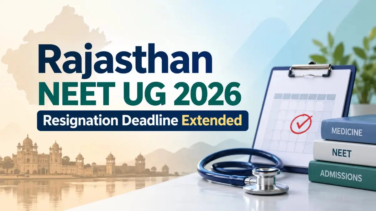 Rajasthan NEET UG 2026 Resignation Deadline Extended