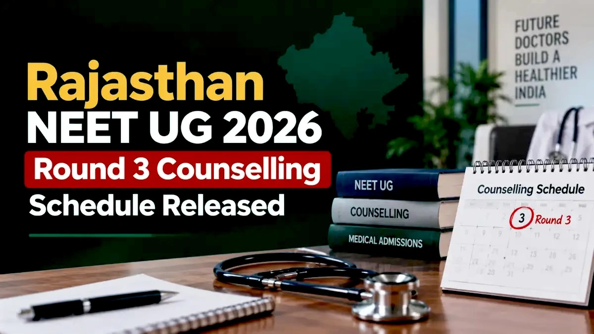 Rajasthan NEET UG 2026 Round 3 Counselling Schedule Released