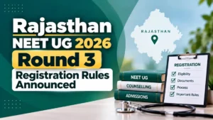 Rajasthan NEET UG 2026 Round 3 Registration Rules Announced