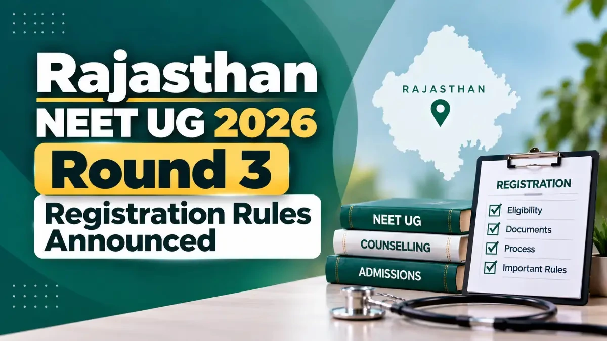 Rajasthan NEET UG 2026 Round 3 Registration Rules Announced