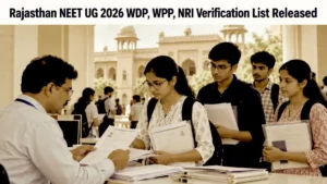 Rajasthan NEET UG 2026 WDP, WPP, NRI Verification List Released