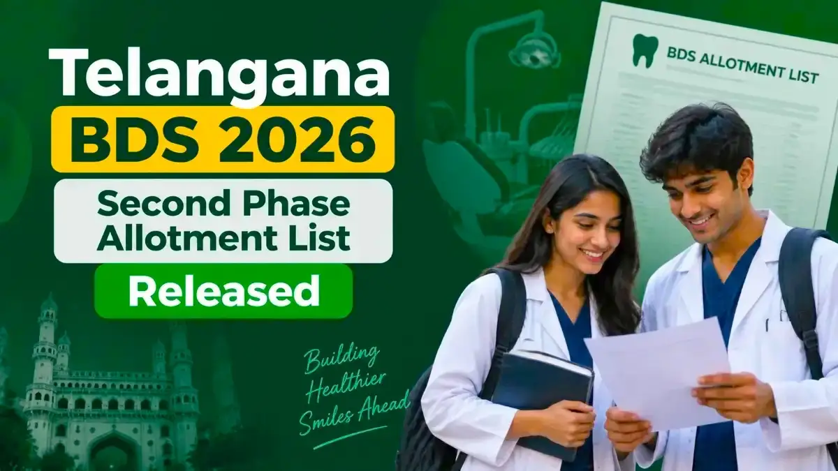 Telangana BDS 2026 Second Phase Allotment List Released