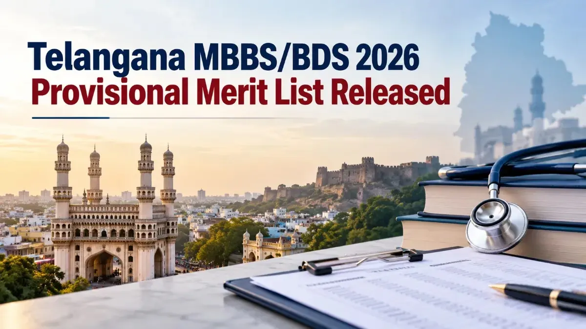 Telangana MBBS BDS 2026 Provisional Merit List Released