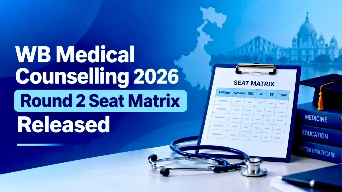 WB Medical Counselling 2026 Round 2 Seat Matrix Released