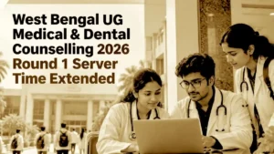 West Bengal UG Medical & Dental Counselling 2026 Round 1 Server Time Extended