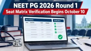 NEET PG 2026 Round 1 Seat Matrix Verification