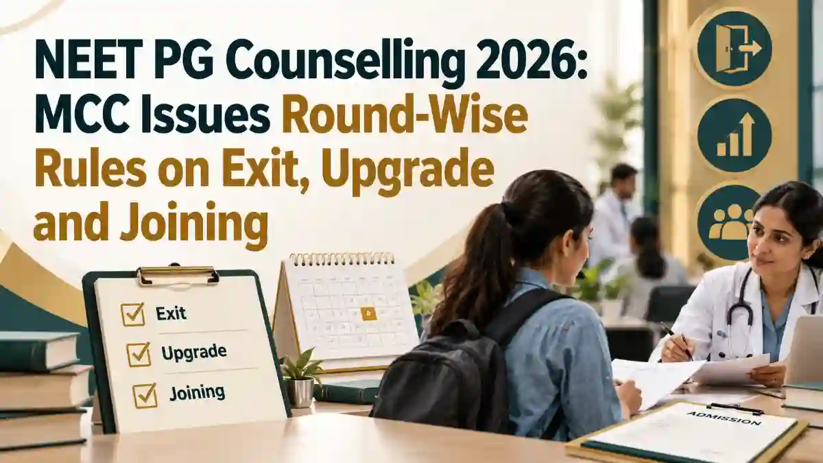 NEET PG Counselling 2026 MCC Issues Round-Wise Rules