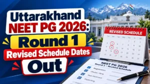 Uttarakhand NEET PG 2026: Round 1 Revised Schedule Dates Out