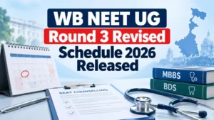WB NEET UG Round 3 Revised Schedule 2026 Released